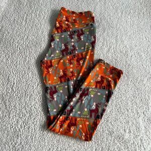 Lularoe Holiday Reindeer Leggings Size OS